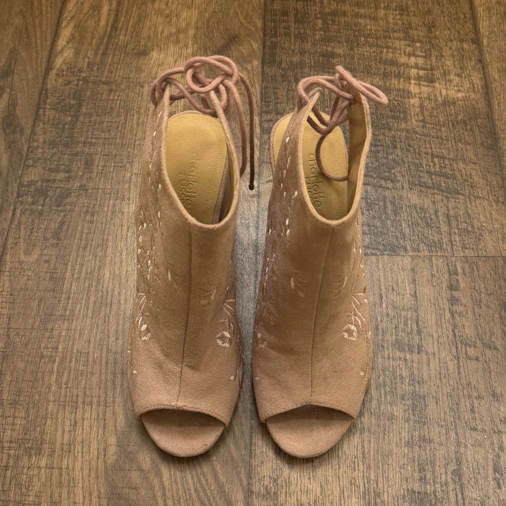 Elegant Pink Peep-Toe Women's Shoes
